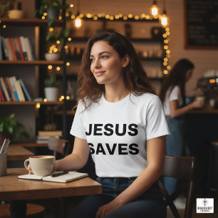 Jesus Rette den Christlichen Glauben T-Shirt