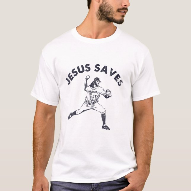 Jesus Rette den religiösen Christlichen Glauben Ba T-Shirt (Vorderseite)