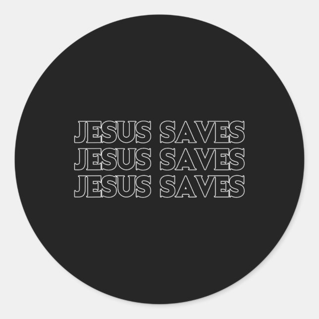 Jesus Rette die Christliche Gotteskriegsbibel Runder Aufkleber (Vorderseite)