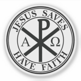Jesus Rette, Glauben haben - Das Chi-Rho-Kreuz (sc Aufkleber
