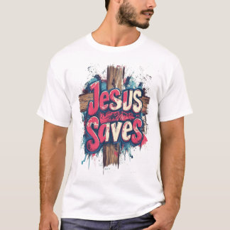 Jesus Rette: Graffiti-Erlösung T-Shirt