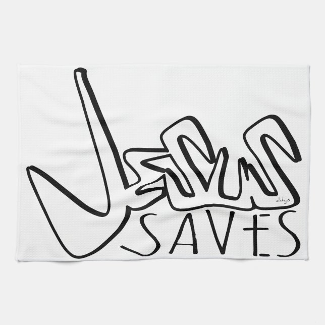 JESUS RETTE GRAFFITI KÜCHENTUCH (Horizontal)