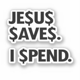 Jesus Rette, ich verbringe T - Shirt Aufkleber