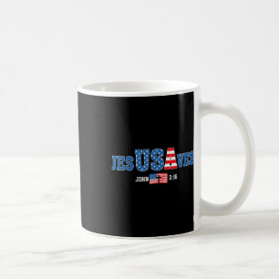 Jesus Rette Jesusaves Usa John 3_16 American Flag Kaffeetasse