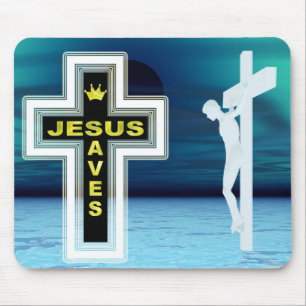 Jesus rette Kreuzigung Mousepad
