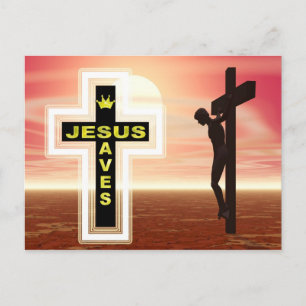 Jesus rette Kreuzigung Postkarte