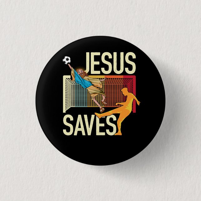 Jesus Rette mir Christlich den Glauben I Jesus Fuß Button (Vorderseite)