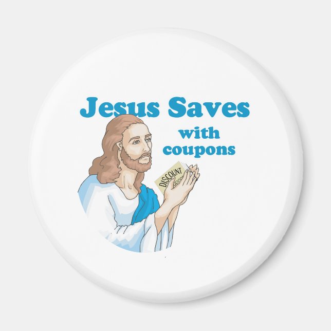 JESUS RETTE MIT COUPONS MAGNET (Vorne)