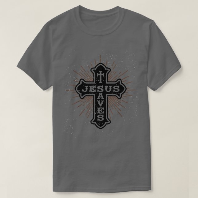 Jesus Rette religiösen Heiligen Christlichen Kreuz T-Shirt (Design vorne)