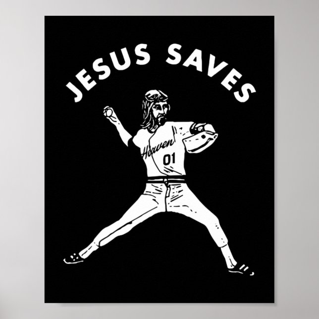 Jesus Rette Shirt Religiöser Christlicher Glaube B Poster (Vorne)