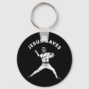 Jesus Rette Shirt Religiöser Christlicher Glaube B Schlüsselanhänger