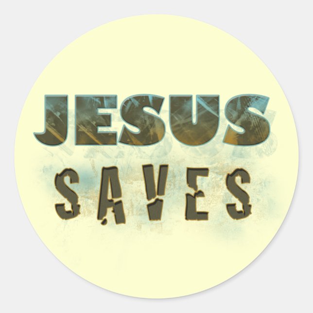 Jesus Rette Sticker (Vorderseite)