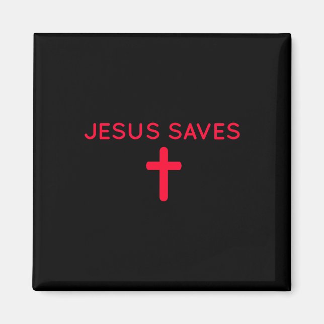 Jesus Rette subtile Christliche Glaube Minimal R Magnet (Vorne)