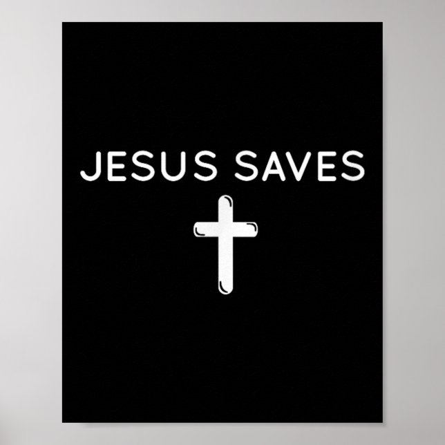 Jesus Rette subtile Christliche Glaube Minimal R Poster (Vorne)