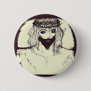 Jesus rette vielleicht Gloria oder vielleicht nich Button