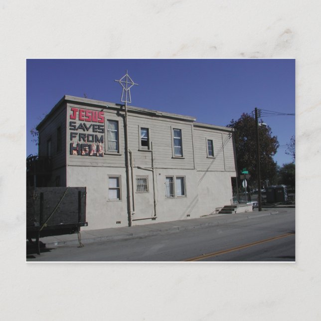 Jesus Rette von der Hölle Postkarte (Vorderseite)