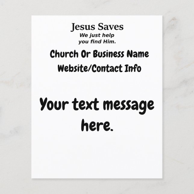 Jesus Rette - Wir helfen Ihnen einfach, ihn zu fin Flyer (Vorne)