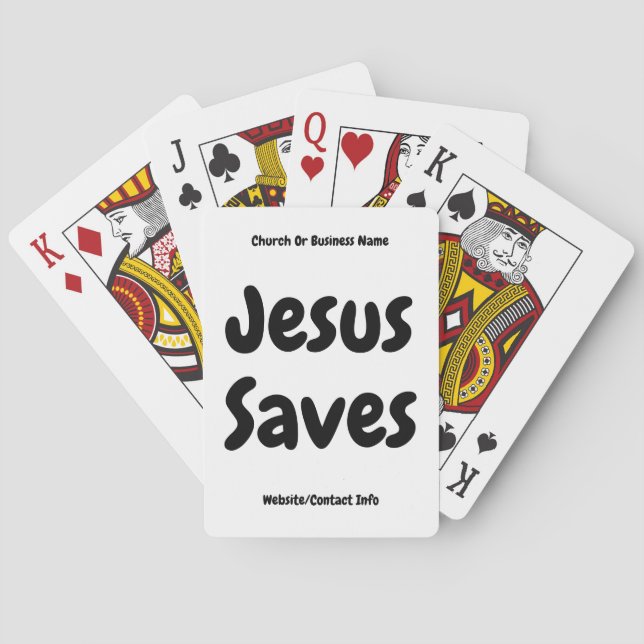Jesus Rette - Wir helfen Ihnen einfach, ihn zu fin Spielkarten (Rückseite)