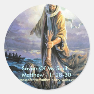 Jesus-Retter meines Souls Runder Aufkleber