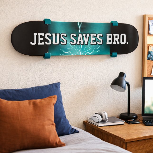 Jesus rettet Bro. Blue Lightning Skateboard (Von Creator hochgeladen)