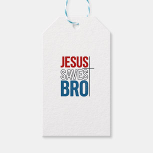 Jesus rettet Bro Christliche Typografie T-Shirt De Geschenkanhänger