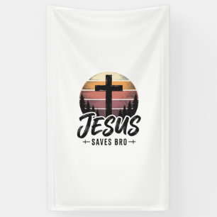 Jesus rettet Bro Vintage Christian Kreuz Shirt Des Banner