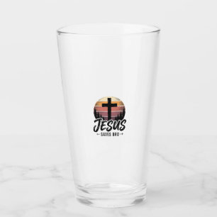 Jesus rettet Bro Vintage Christian Kreuz Shirt Des Glas