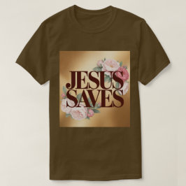 Jesus rettet Brown T-Shirt