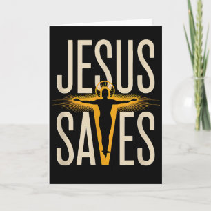 Jesus rettet christlichen Glauben Hingabe Gläubige Karte