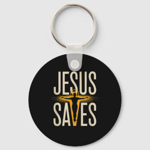 Jesus rettet christlichen Glauben Hingabe Gläubige Schlüsselanhänger