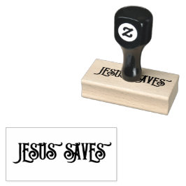 „Jesus rettet“ christlicher Spruch  Gummistempel
