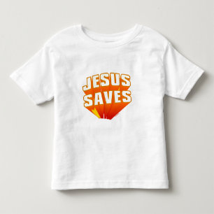 Jesus rettet christliches Geschenk Kleinkind T-shirt