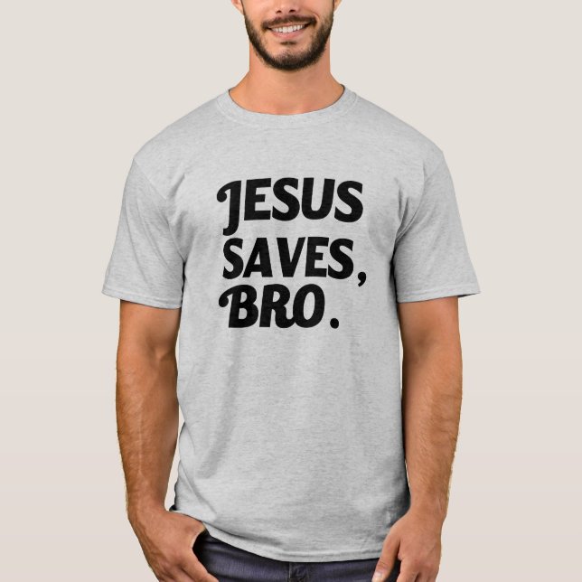 Jesus rettet, das Shirt Bro Männer (Vorderseite)