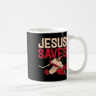Jesus rettet Eishockey Torwart Sport religiös Chri Kaffeetasse