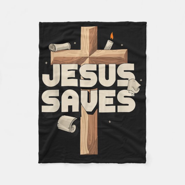 Jesus rettet  fleecedecke (Vorderseite)