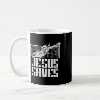 Jesus rettet Fußball christlichen Torwart Torhüter Kaffeetasse