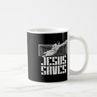 Jesus rettet Fußball christlicher Torwart Tor Kaffeetasse