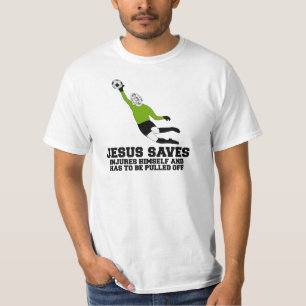 Jesus rettet Fußball T-Shirt