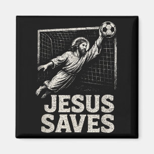 Jesus rettet - Fußball-Torhüter christliche Inspir Magnet