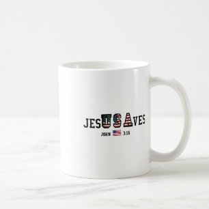 Jesus rettet Jesus rettet USA Amerikanische Flagge Kaffeetasse