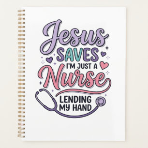 Jesus rettet Krankenpflegerin Faith Shirt Design_1 Planer