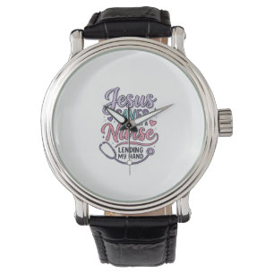 Jesus rettet Nurse Faith Shirt Design_1 Armbanduhr
