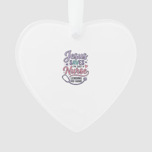Jesus rettet Nurse Faith Shirt Design_1 Ornament