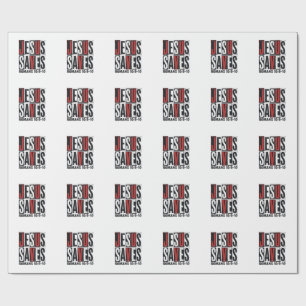 Jesus rettet Römer 10_9 Christliches Vintage-Shirt Geschenkpapier