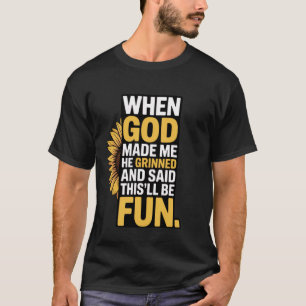 Jesus rettet Sonnenblume dezent christlich religiö T-Shirt