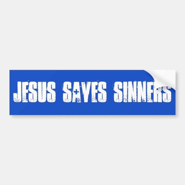 Jesus rettet Sündern Autoaufkleber (Vorne)