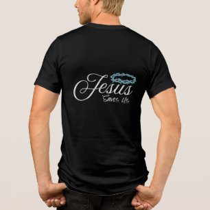 Jesus rettet uns Tri-Blend shirt