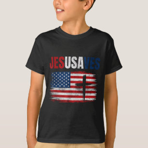 Jesus rettet USA Jesusaves Christlich Religiös T-Shirt
