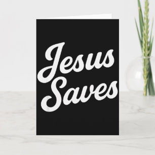 Jesus rettet Vintage-Schrift Karte