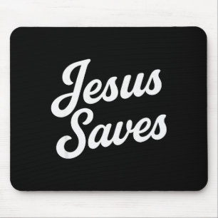 Jesus rettet Vintage-Schrift Mousepad